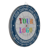 Aangepaste Bedrijf Logo Tekst Dart Board Sjabloon Dartbord (Voorkant Links)