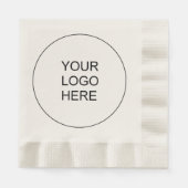 Aangepaste bedrijf logo tekst Ecru gemunt lunch Servet (Voorkant)