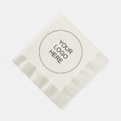 Aangepaste bedrijf logo tekst Ecru gemunt lunch Servet (Hoek)