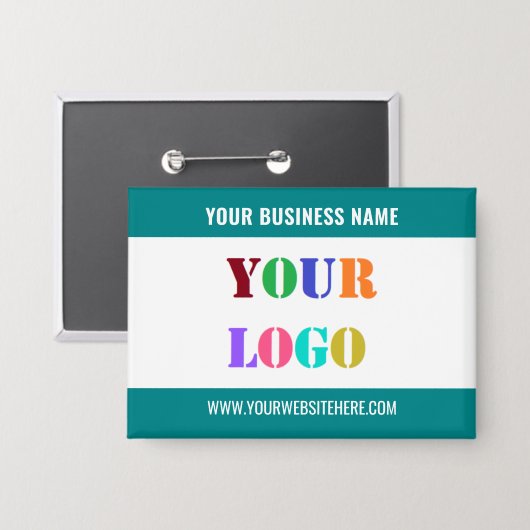 Aangepaste Bedrijf Logo Tekst en Kleur Business Bu Button (Voorkant / Achterkant)