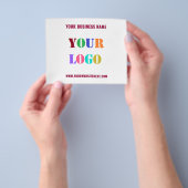 Aangepaste Bedrijf Logo Tekst en Kleur Business Fl Flyer (Hand)