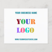 Aangepaste Bedrijf Logo Tekst en Kleur Business Fl Flyer (Achterkant)