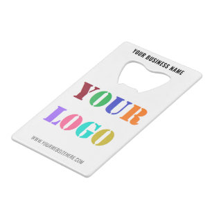 Aangepaste Bedrijf Logo Tekst Fles Opener Sjabloon Creditkaart Flessenopener