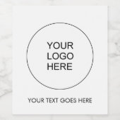 Aangepaste bedrijf logo tekst hier sjabloon eenvou wijn etiket (Enkel label)
