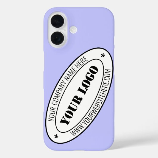 Aangepaste Bedrijf Logo Tekst iPhone Case Sjabloon (Achterkant)