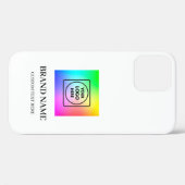 Aangepaste bedrijf logo tekst iPhone hoesje (Achterkant (horizontaal))