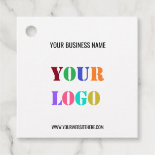 Aangepaste bedrijf logo tekst merk gift tags voorb bedankjes labels