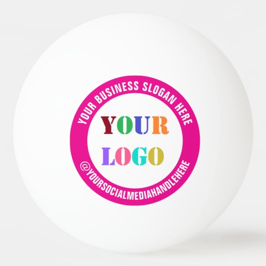 Aangepaste Bedrijf Logo Tekst Ping Pong Ball Sjabl (Voorkant)