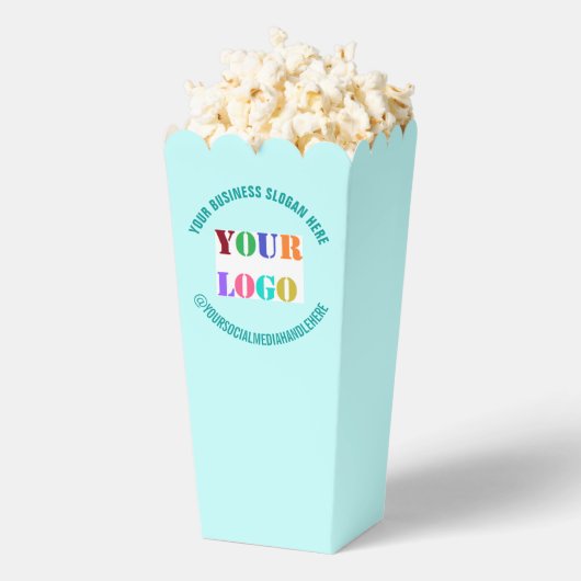 Aangepaste Bedrijf Logo Tekst Popcorn Box Sjabloon Bedankdoosjes (Popped)