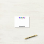 Aangepaste Bedrijf Logo Tekst Post-it® notes Sjabl (Op bureau)
