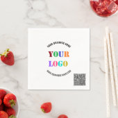 Aangepaste Bedrijf Logo Tekst QR Code Napkins Sjab Servet (Insitu)