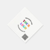 Aangepaste Bedrijf Logo Tekst QR Code Napkins Sjab Servet (Hoek)