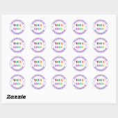 Aangepaste Bedrijf Logo Tekst Ronde Sticker Sjablo (Vel)