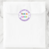 Aangepaste Bedrijf Logo Tekst Ronde Sticker Sjablo (Tas)