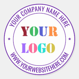 Aangepaste Bedrijf Logo Tekst Ronde Sticker Sjablo