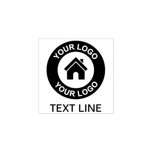 Aangepaste bedrijf logo tekst rubberstempel (Afrduk)