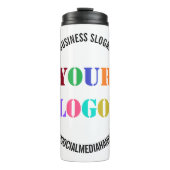 Aangepaste Bedrijf Logo Tekst Thermische Tumbler S Thermosbeker (Voorkant)