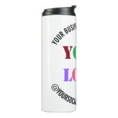 Aangepaste Bedrijf Logo Tekst Thermische Tumbler S Thermosbeker (Gedraaid links)