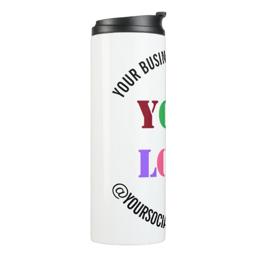 Aangepaste Bedrijf Logo Tekst Thermische Tumbler S Thermosbeker (Gedraaid links)