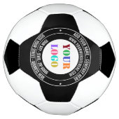 Aangepaste bedrijf logo tekst voetbal voorbeeld (Gedraaid)
