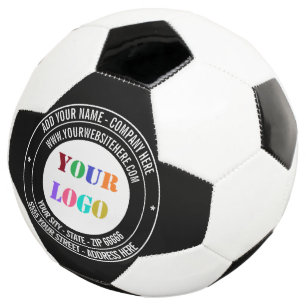 Aangepaste bedrijf logo tekst voetbal voorbeeld