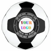 Aangepaste bedrijf logo tekst voetbal voorbeeld (Voorkant)