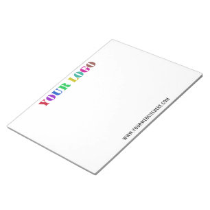 Aangepaste bedrijf logo tekst zakelijk notitieblok