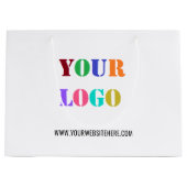 Aangepaste Bedrijf Logo Tekst Zakelijke Geschenkza Groot Cadeauzakje (Voorkant)