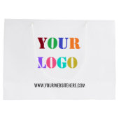 Aangepaste Bedrijf Logo Tekst Zakelijke Geschenkza Groot Cadeauzakje (Achterkant)