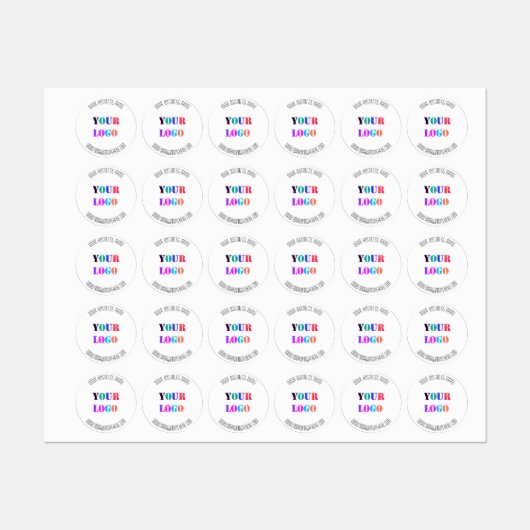 Aangepaste Bedrijf Logo Website Naam Bedrijfslabel Labels (Vel)