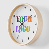 Aangepaste Bedrijf Logo Zakelijke Muur Klok Sjablo (Hoek)