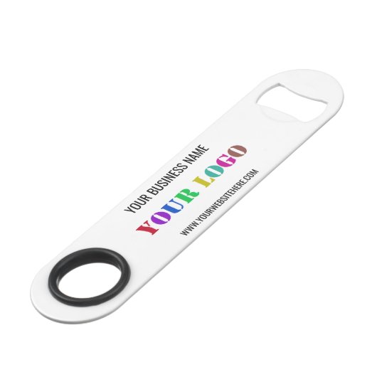 Aangepaste Bedrijf Logo Zakelijke Promotie Bar Key Speed Flessenopener (Voorkant Gekanteld)