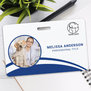 Aangepaste bedrijf medewerker foto barcode logo na badge
