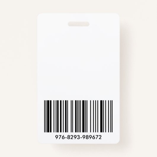 Aangepaste Bedrijf Medewerker ID Foto Badge ID Bad (Achterkant)