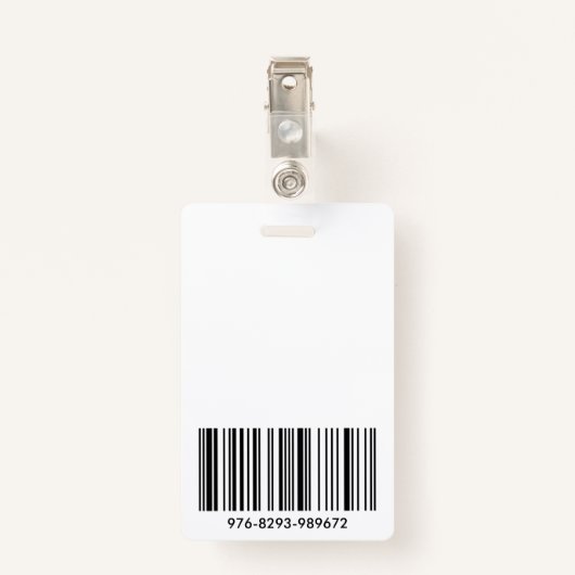 Aangepaste Bedrijf Medewerker ID Foto Badge ID Bad (Achterkant met clip)