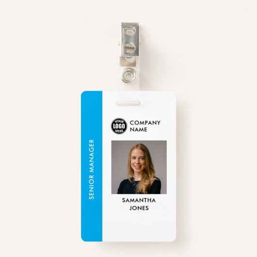 Aangepaste Bedrijf Medewerker ID Foto Badge ID Bad (Voorkant met clip)