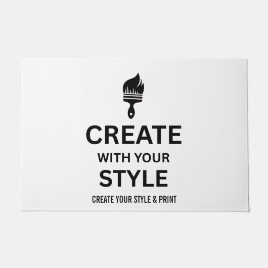 Aangepaste bedrijf minimalistische deurmat met bed (Voorkant)