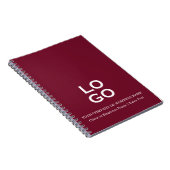 Aangepaste Bedrijf of Bedrijf Logo & Titel Bourgon Notitieboek (Rechterzijde)