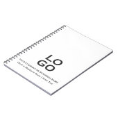 Aangepaste Bedrijf of Bedrijf Logo & Titel op Wit Notitieboek (Linkerzijde)