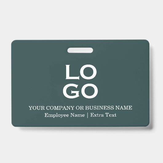 Aangepaste bedrijf of bedrijf Logo & titel Pine Gr Badge (Voorzijde)