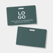 Aangepaste bedrijf of bedrijf Logo & titel Pine Gr Badge (Voor- en achterkant)