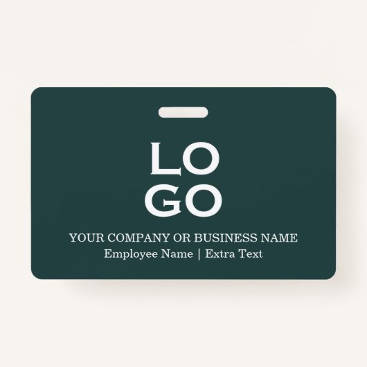 Aangepaste bedrijf of bedrijf Logo & titel Pine Gr Badge (Voorkant)