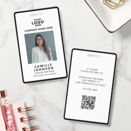Aangepaste bedrijf personeel foto ID QR-code Badge (Kantoor)