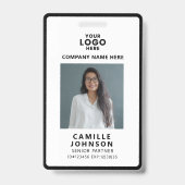 Aangepaste bedrijf personeel foto ID QR-code Badge (Voorzijde)