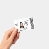 Aangepaste bedrijf personeelsfoto naam barcode log badge (Handheld)