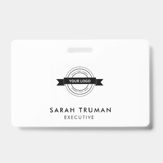 Aangepaste bedrijf personeelskaart minimalistisch  badge (Voorzijde)