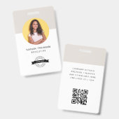 Aangepaste bedrijf personeelskaart minimalistisch badge (Voor- en achterkant)
