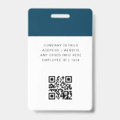 Aangepaste bedrijf personeelskaart minimalistisch badge (Achterkant)