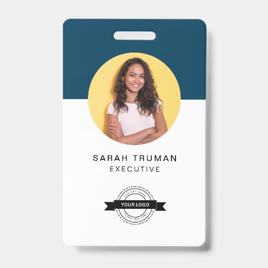 Aangepaste bedrijf personeelskaart minimalistisch badge (Voorzijde)