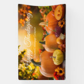 Aangepaste bedrijf Thanksgiving pompoen kantoorfee Spandoek (Verticaal)